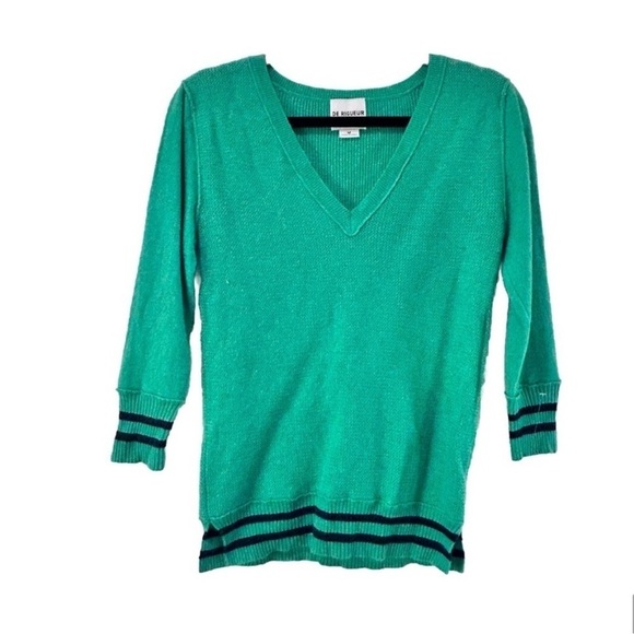 DE RIGUEUR wool blend green sweater size:M - Picture 10 of 12